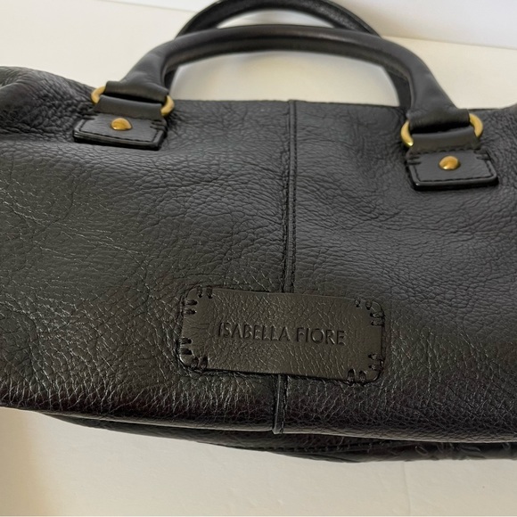 Isabella Fiore Sadie Black Embossed Leather Bag - Picture 4 of 14